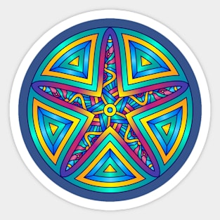 Starfish Sea Life Abstract Mandala Design Sticker